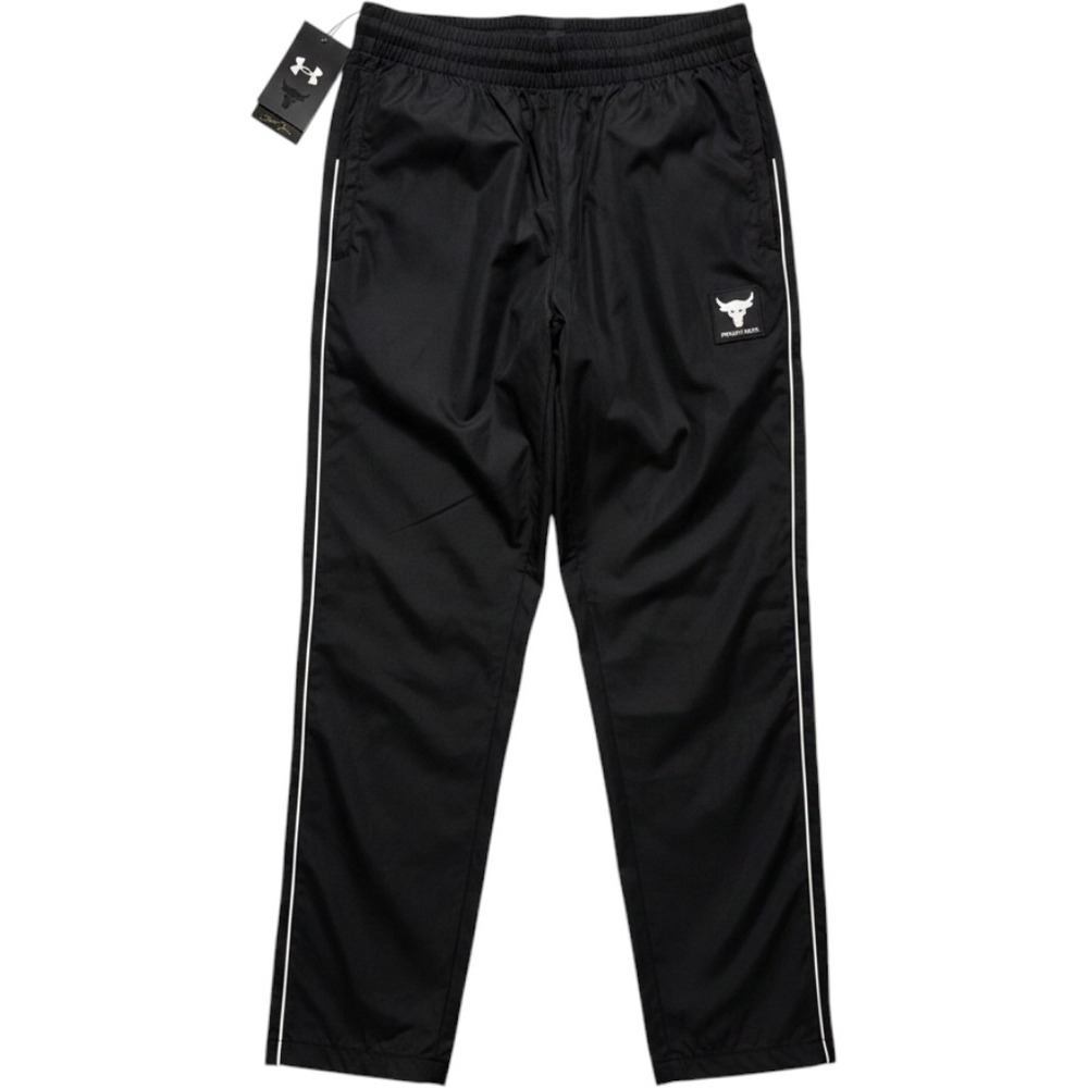 Under Armour Project Rock Woven Track Pants Men's Large Black NWT Dwayne Johnson